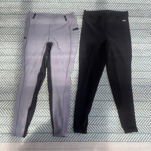 KERRITS RIDING PANTS & Leggings 2 pairs Grey & Black L